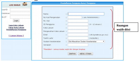 E-operasi guru login