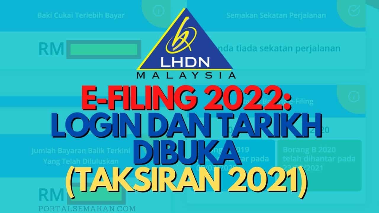 Deadline ezhasil 2021 Tarikh Akhir