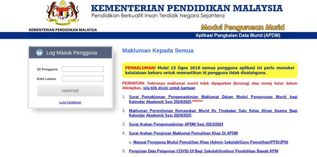 Apdm Login APDM - apdm.moe.gov.my