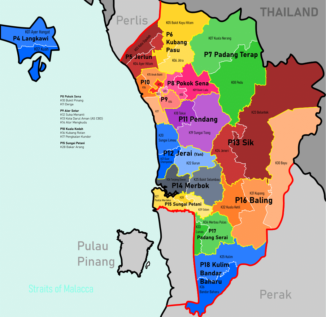Senarai Daerah di Kedah